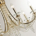 Подвесная люстра Odeon Light Capel 5063/6 ODL24 537 золото/прозрачный/металл/хрусталь E14 6*40W (220V, подвески, на цепи, подсвечник, свеча)