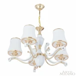 Подвесная люстра Arte Milano Florentia-3987 303987/5 Wh/Gd (220V, на цепи)