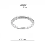 Настенно-потолочный светильник Sonex Vendy 7782/EL пластик/белый/серебро LED 70Вт пульт ДУ (регулировка яркости, 220V, круглые, IP43)