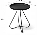 Столик журнальный SHT-CT3 чёрный муар от фабрики Mebelik