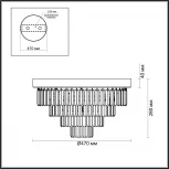 Люстра потолочная Zaha 5257/6C латунь E14 6*40W (220V, подвески, круглые)