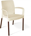 Стул SHT-S68 пластиковый бежевый/коричневый муар Sheffilton 4803229204