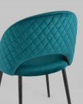 Стул Stool Group Меган NEW велюр с ромбами сине-зелёный УТ000035477