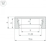 Профиль MIC-M-2000 ANOD BLACK (Arlight, Алюминий) 044540