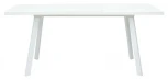 Стол ФИН 140 Белый, стекло/ Белый каркас
