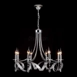 Подвесная люстра Eurosvet Adelia 60064/8 хром (220V, хрусталь Strotskis, на цепи)