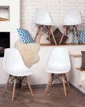 Стул Eames Style DSW белый x4 (разборный каркас) Stool Group арт.УТ000036422