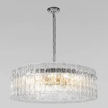 Подвесная люстра Loft It Nevada 10297/800 Nickel (220V, хрусталь, на цепи, круглые)