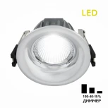 Встраиваемый точечный светильник Citilux Гамма CLD004NW1 (LED, 220V, диммер, круглые)