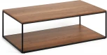 Yoana Журнальный столик из орехового шпона и черного металла 110 x 60 см La Forma (ex Julia Grup) арт.146309