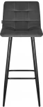 Стул барный Dobrin NICOLE (черные матовые ножки, темно-серый велюр (108-91))