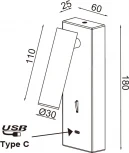 Спот для чтения Mantra Tarifa 8984 (LED, 220V, выключатель)