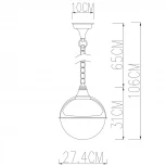 Уличный светильник подвесной Arte Lamp Monaco A1495SO-1BK