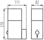Настенный светильник уличный с датчиком движения Kanlux VADRA 29011 (220V, IP44)