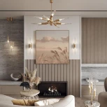 Настольная лампа Odeon Light Kolos 5449/9TL сатинированн.латунь/прозрачн./металл/стекло/хрустальное стекло/эпоксидная смола LED 9W 3000K (220V, выключатель)