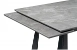 Керамический стол Woodville Бэйнбрук 120х80х76 серый мрамор / графит 530825