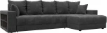 Диван угловой с декором и полкой Лига-050 НПБ Лига Диванов (Велюр) арт.128598