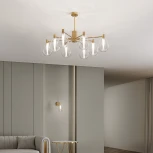 Потолочная люстра на штанге Eurosvet Magma 60175/8 латунь (220V)