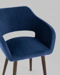 Стул с подлокотниками Stool Group Саймон велюр темно-синий УТ000025158
