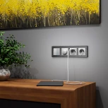 Рамка на 4 поста Hammer (черный) Werkel W0042408 (a052527)