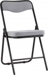 Складной стул Джонни велюр серый каркас черный матовый Stool Group (арт.УТ000038735)