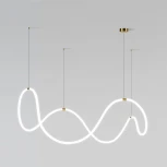 Подвесной светильник с гибким неоном Eurosvet Full light 90288/1 латунь (регулировка яркости, LED, 220V, пульт управления, на тросе)