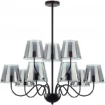 Потолочная люстра ярусная на штанге Lumion Smoky 6570/9C черный/дымчатый/металл/стекло G9 9*20W 220V