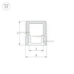 Профиль SL-MINI-8-2000 ANOD (Алюминий) 019322 Arlight SL-MINI