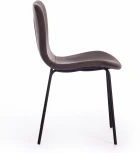 Стул GILLIAN (mod. 0137017-NI) металл/вельвет, 45х52,5х78 см, серо-коричневый S108 (84 Brown)/черный Tetchair 15509