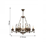 Подвесная люстра F-Promo Boulogne 2159-9P (220V, подсвечник, свеча)