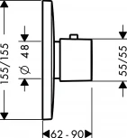 Термостат Hansgrohe PuraVida 15772000 для душа