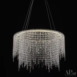 Подвесная люстра светодиодная APL LED Sicilia SH02.55.D.Ni.4000 (220V, хрусталь, на тросе)