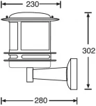 Уличный настенный фонарь Oasis Light TOKIO 68301/12 Bl opal (220V, IP44)