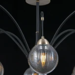 Потолочная люстра на штанге ILLUMICO IL0433-8PSQ-79 BK AB (220V, шар)