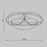 Потолочная люстра Maytoni Breeze MOD281CL-L45BS3K (LED, 220V, круглые)