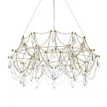 Подвесная люстра светодиодная хрустальная с пультом с регулировкой цветовой температуры Modelux MODELUX ML.5603.800P BS