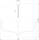 Подвесная люстра Wi-Fi Eurosvet Rhyton 60167/8 никель (220V, управление смартфоном, голосовое управление, умный дом - Minimir Home, Алиса, Маруся, Салют, на цепи)