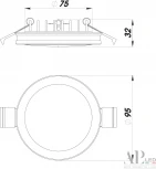 Точечный светильник встраиваемый APL LED Ingrid 3322.LD109R/12W/6K (220V, круглые, IP40)