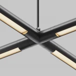 Х-образный вертикальный коннектор для системы Shelf с вводом питания Maytoni Accessories for system Shelf CA017TX-P-B (24V)