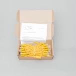 Гирлянда Нить с колпачком 10м тепло-белая 24В, 100 LED, провод золотой ПВХ, IP65 Laitcom PST100CAP-12-1WW