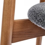 Стул Bradex Home полубарный Lucas темно-серый букле с ножками цвета орех (RF 0551)