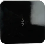 Переключатель одноклавишный (черный) Stekker София 49387