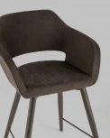Стул полубарный Stool Group Саймон велюр тёмно-коричневый УТ000025175