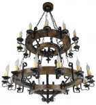 Подвесная люстра ярусная большая Тарьсма Ш-28 ST28LRH103 (220V, на цепи, подсвечник, свеча)