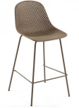 Барный стул La Forma (ex Julia Grup) Quinby (Бежевый/ Металл,Пластик,Полипропилен,Сталь)