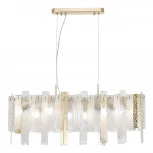 Подвесная люстра ST Luce Scolare SL1636.203.08 Золотистый/Белый, Золотистый E14 8*40W (220V, на тросе)