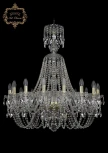Подвесная большая люстра Art Classic 11.11 11.11.16.300.XL-95.Gd.Sp (220V, хрусталь, на цепи, подсвечник, свеча)