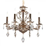 Подвесная люстра Omnilux Nureci OML-74903-08 (220V, подвески, на цепи, подсвечник, свеча)