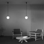 Подвесной светильник LUNA 3000K 1x5Вт 360° LED Maytoni Technical P039PL-5W3K-20-B (220V, на проводе, шар)