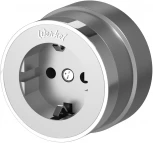 Розетка с заземлением Vintage (серебро матовый/хром) Werkel W5871054 (a055929)